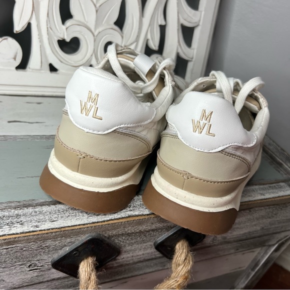 Madewell Kickoff Trainer Sneakers Size 9 Leather Antique Cream Multi NWOT - Picture 9 of 14